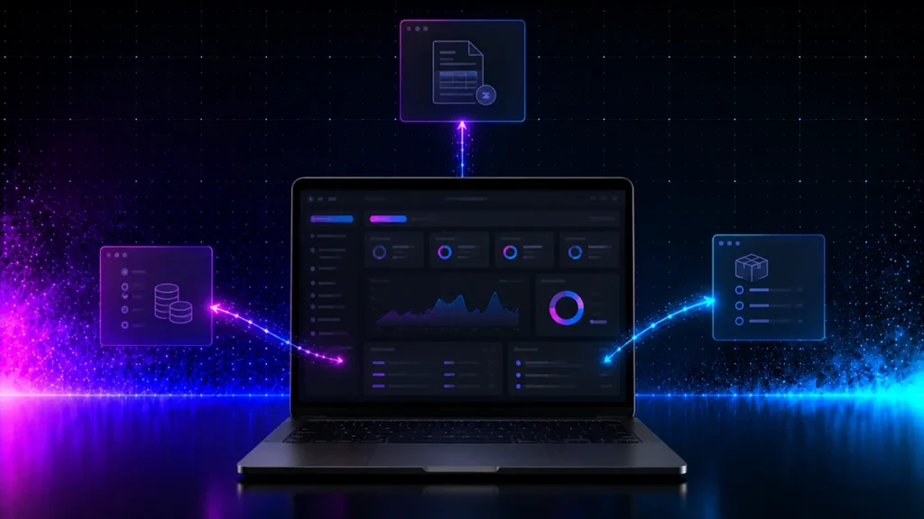 Connexion entre un site WordPress et un ERP, schéma illustré par WPOP