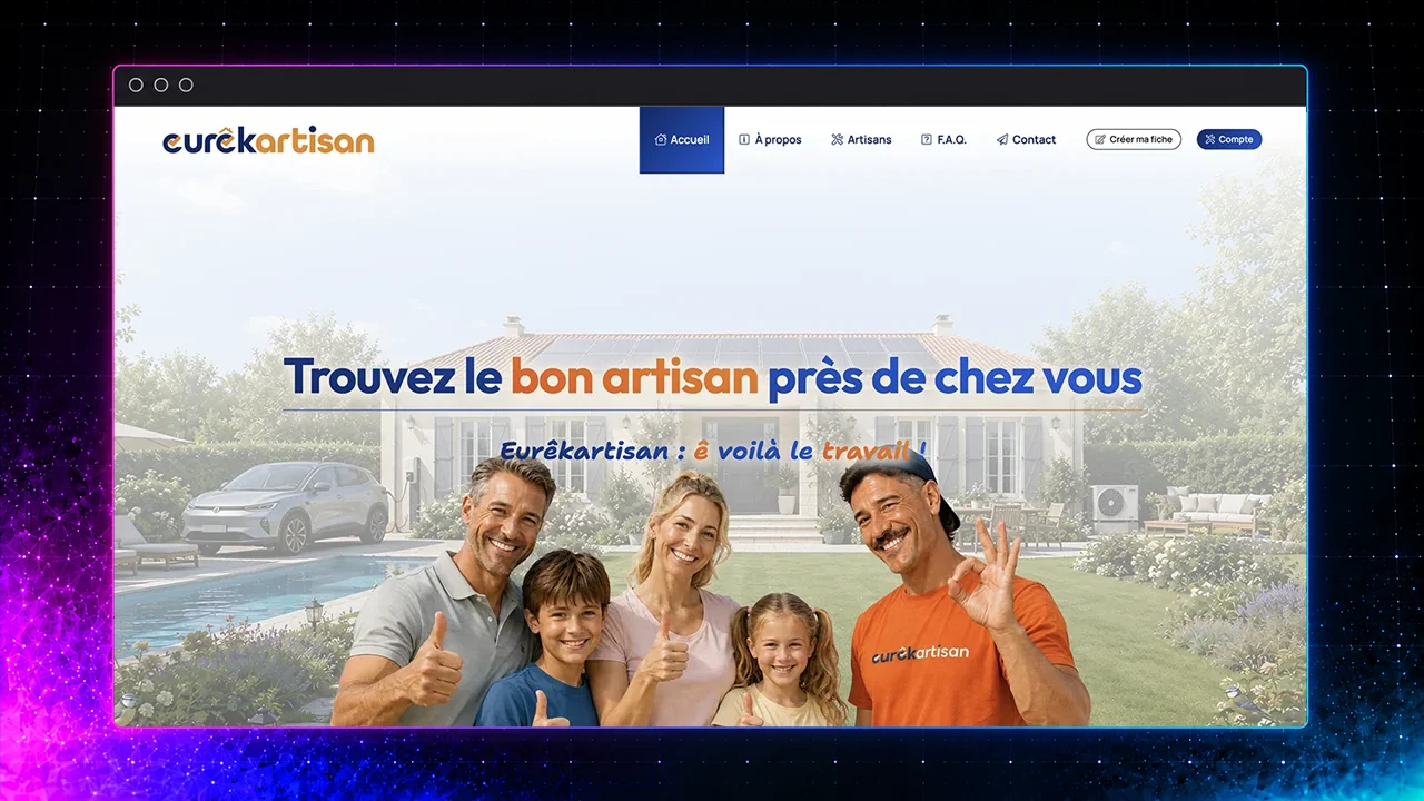 Création et développement de l’annuaire Eurêkartisan.com, annuaire dédié aux artisans et professionnels de la construction, rénovation d’habitat, pour les particuliers et les professionnels